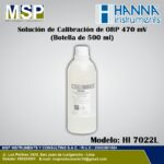 Solución de calibración de ORP 470 mV Hanna Instruments de 500 ml modelo HI 7022L.