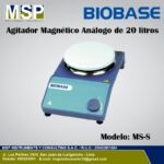 Agitador magnético análogo BIOBASE MS-S con plato redondo para 20 litros.