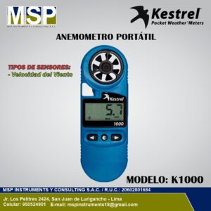Anemometro portatil Kestrel K1000 digital de MSP Instruments