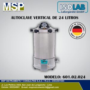Autoclave vertical de 24 litros ISOLAB modelo 601.02.024.