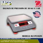 Balanza de precisión OHAUS modelo R21PE30ZH de 30 kg x 1 gr de MSP Instrumentos.