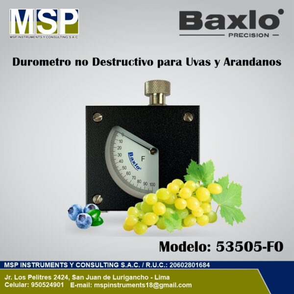 Durometro No Destructivo Baxlo 53505-F0 Durómetro no destructivo Baxlo modelo 53505-F0 para uvas y arándanos.