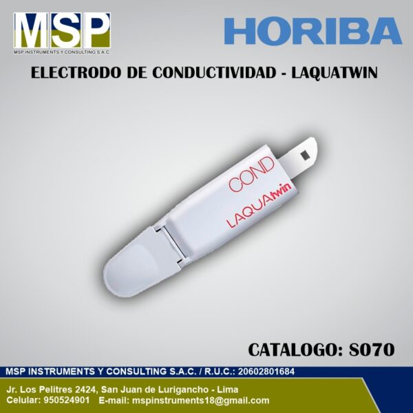 Electrodo de Conductividad LAQUAtwin S070 Horiba Electrodo de reemplazo para medidor de conductividad Horiba LAQUAtwin S070