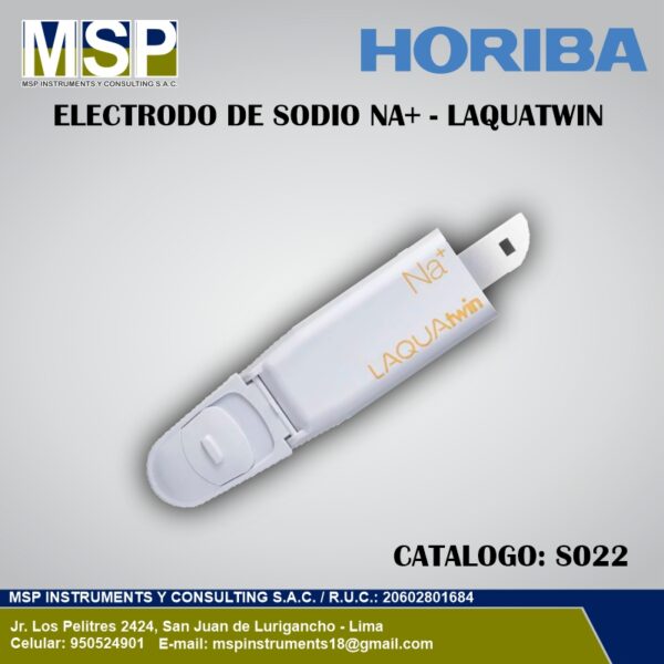 Electrodo de Sodio NA+ LAQUAtwin S022 Horiba Electrodo de reemplazo para medidor de sodio Horiba LAQUAtwin S022