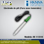 Electrodo de pH digital recargable con cuerpo de vidrio para usos generales marca Hanna Instruments modelo HI 11310