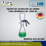 Equipo de filtración de vidrio para membrana de 1000 ml ISOLAB modelo 043.03.001.