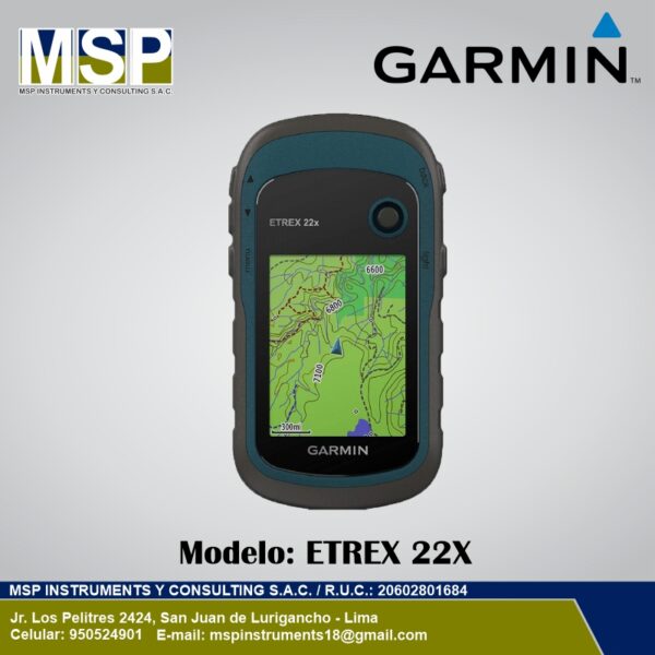 GPS portátil Garmin eTrex 22x con pantalla a color para senderismo