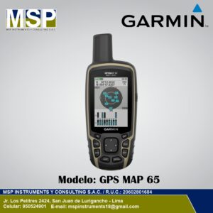 GPS portátil Garmin GPSMAP 65 en venta por MSP Instruments Perú.