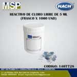 Reactivo de cloro libre Hach 1407728 frasco por 1000 unidades 5 ml
