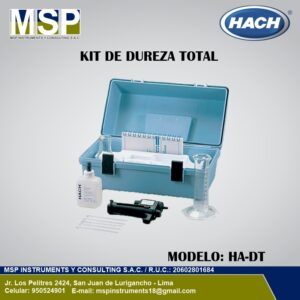 Kit de prueba de dureza total Hach modelo HA-DT con titulador digital para análisis de calidad de agua
