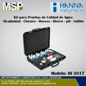 Kit para pruebas de calidad de agua Hanna Instruments modelo HI 3817.