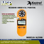 Medidor ambiental portatil Kestrel K2500 con anemometro de MSP Instruments.