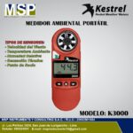 Medidor ambiental portatil Kestrel K3000 con humedad relativa de MSP Instruments.