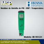 Medidor de pH ORP y temperatura de bolsillo Hanna Instruments Combo modelo HI 98121.