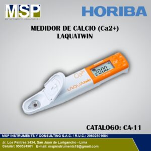 Medidor de calcio compacto Horiba LAQUAtwin para análisis de iones de calcio Ca2+.