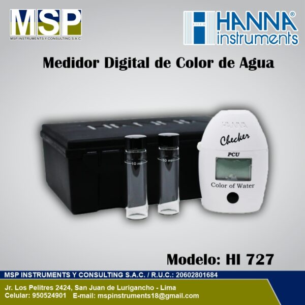 Medidor de Color de Agua Hanna HI 727 Medidor digital de color de agua hanna hi 727