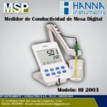 Medidor de conductividad de mesa digital Hanna Instruments modelo HI 2003.