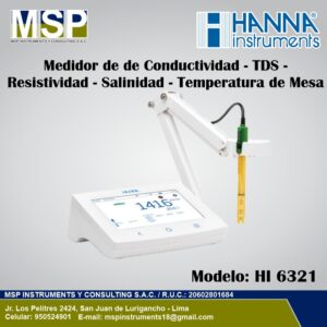 Medidor de conductividad de mesa Hanna HI 6321