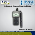Medidor portátil de oxígeno disuelto digital Hanna Instruments modelo HI 98193.