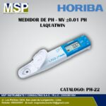Medidor de bolsillo LAQUAtwin PH-22 de Horiba con precisión de ±0.01 pH.