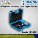 Medidor de turbidez y cloro digital portátil Hanna Instruments HI 93414 con maletín.