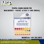 Papel indicador de pH en tiras de 0 a 14 MACHEREY-NAGEL caja por 100 tiras modelo 101.02.003.