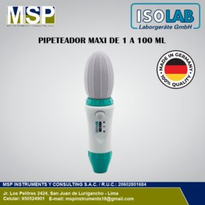 Pipeteador Maxi manual ISOLAB para pipetas de vidrio y plástico