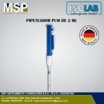 Pipeteador de cremallera Pi-Pump de 2 ml ISOLAB color azul