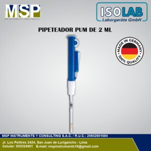 Pipeteador de cremallera Pi-Pump de 2 ml ISOLAB color azul