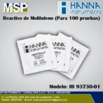 Sobres de reactivo de molibdeno Hanna Instruments HI 93730-01 para 100 pruebas.