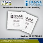 Sobres de reactivo de nitrato Hanna Instruments HI 93728-01 para 100 pruebas.