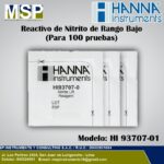 Sobres de reactivo de nitrito de rango bajo Hanna Instruments HI 93707-01 para 100 pruebas