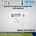 Sobres de reactivo de nitrito de rango alto Hanna Instruments HI 93708-01 para 100 pruebas