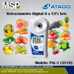 Refractómetro digital ATAGO PAL-1 para medir grados Brix en frutas y alimentos.