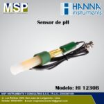 Sensor de pH Hanna Instruments con conector BNC cuerpo de PEI modelo HI 1230B.