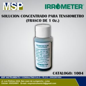 Frasco de solución concentrada de 1 oz para tensiómetro Irrometer.