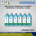 Solución de calibración de nitrato Horiba 150 ppm pack de 6 unidades