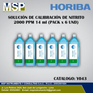 Solución de calibración de nitrito Horiba 2000 ppm pack de 6 unidades