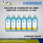 Solución de calibración de sodio Horiba 2000 ppm pack de 6 unidades