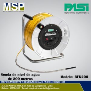 Sonda de nivel de agua de 200 metros PASI BFK200 para pozos.
