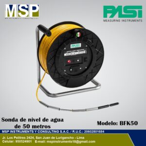 Sonda de nivel de agua de 50 metros PASI BFK50 para pozos.
