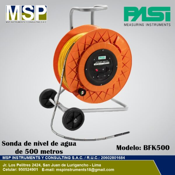 Sonda de nivel de agua de 500m PASI BFK500 Sonda de nivel de agua de 500 metros PASI BFK500 para pozos profundos.