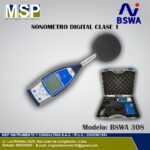 Sonómetro digital Clase 1 marca BSWA modelo BSWA 308 para medición acústica profesional.