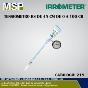 Tensiómetro agrícola Irrometer modelo RS de 45 cm con medidor de vacío.