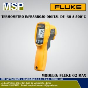 Termómetro infrarrojo digital Fluke 62 MAX de -30 a 500 °C.