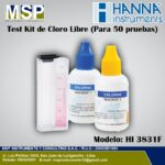 Test kit de cloro libre Hanna Instruments HI 3831F para 50 pruebas