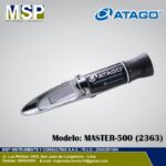 Refractómetro óptico de mano Atago MASTER-500 analógico resistente al calor y agua con escala Brix de 0.0 a 90.0 por ciento