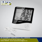 Termohigrómetro digital HTC-2 con sonda externa para medición de temperatura y humedad.