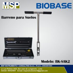 Barreno para suelos de laboratorio BIOBASE BK-SAK2 para muestreo de tierra.
