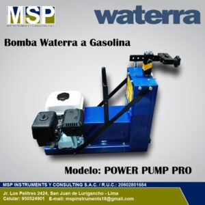 Bomba Waterra a gasolina modelo Power Pump Pro para muestreo de pozos.